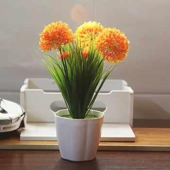 

Artificial Flowers Fake Green Pot Bonsai Simulation Artificial Potted Plant Ornament Home Wedding Hotel Decor