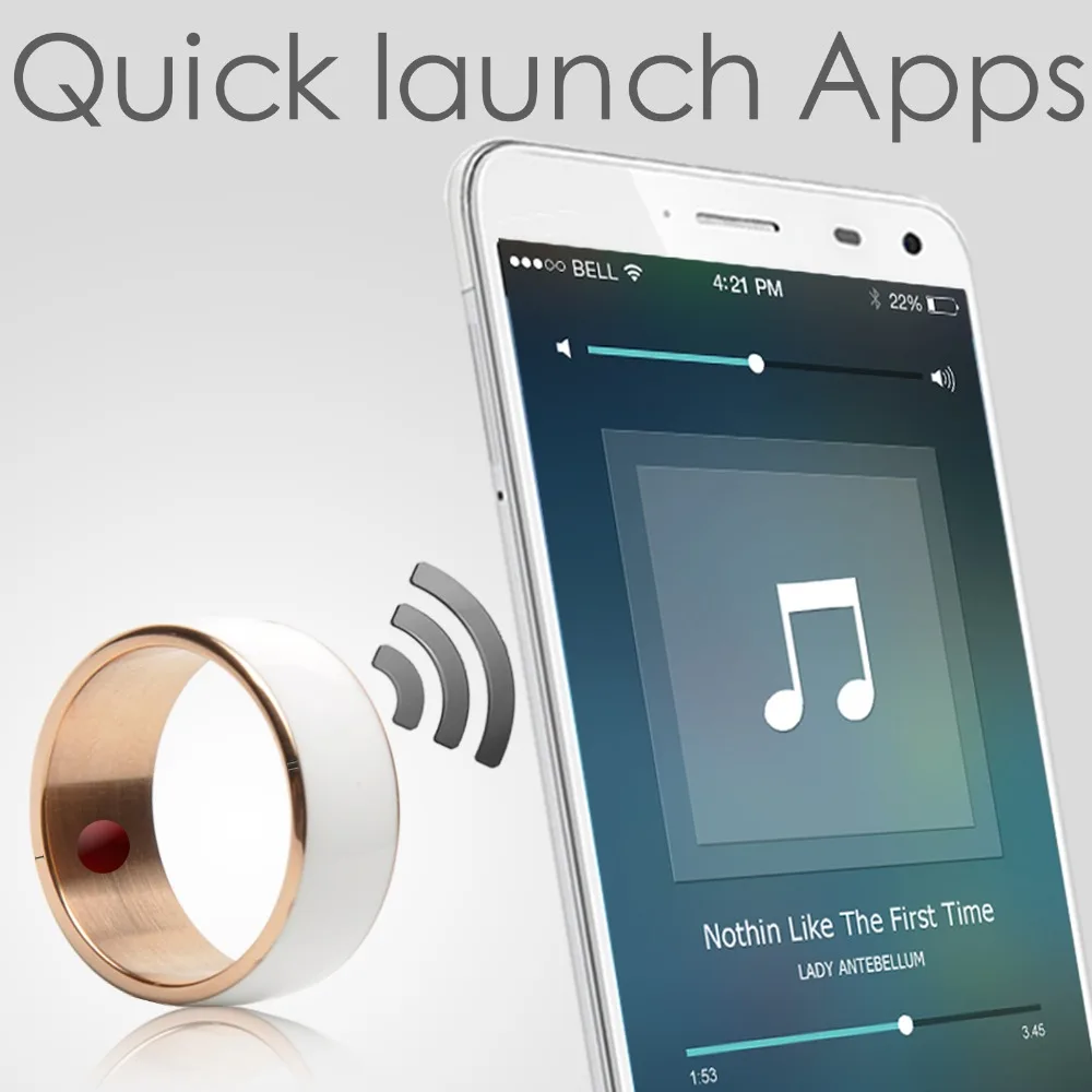 Jakcom R3F беспроводные устройства NFC смарт Кольцо anillos Белый Черный Одежда для iphone