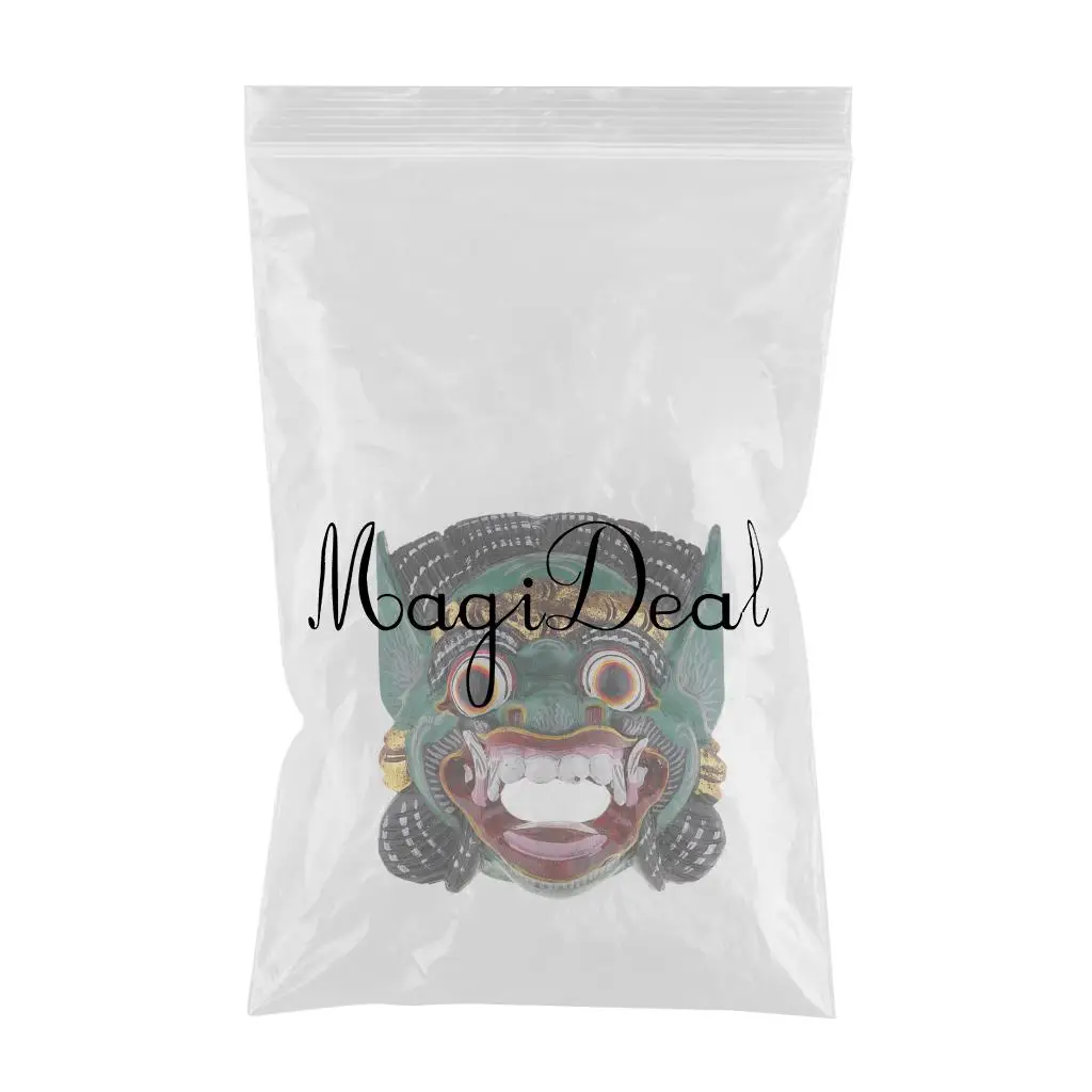 MagiDeal Antique Asian Thailand Wooden Carving Facial Mask Wall Hanging Art Crafts DIY Home Decoration