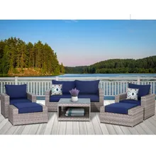 Новое поступление скидка Современная Садовая мебель на открытом воздухе наборы