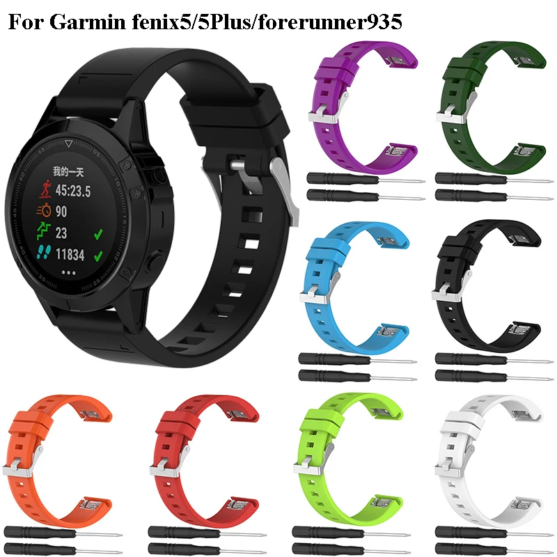

22mm Watchband for Garmin Fenix 5 5 Plus Forerunner 935 Watch Quick Release Silicone Easy fit Wrist Band Strap for Fenix5
