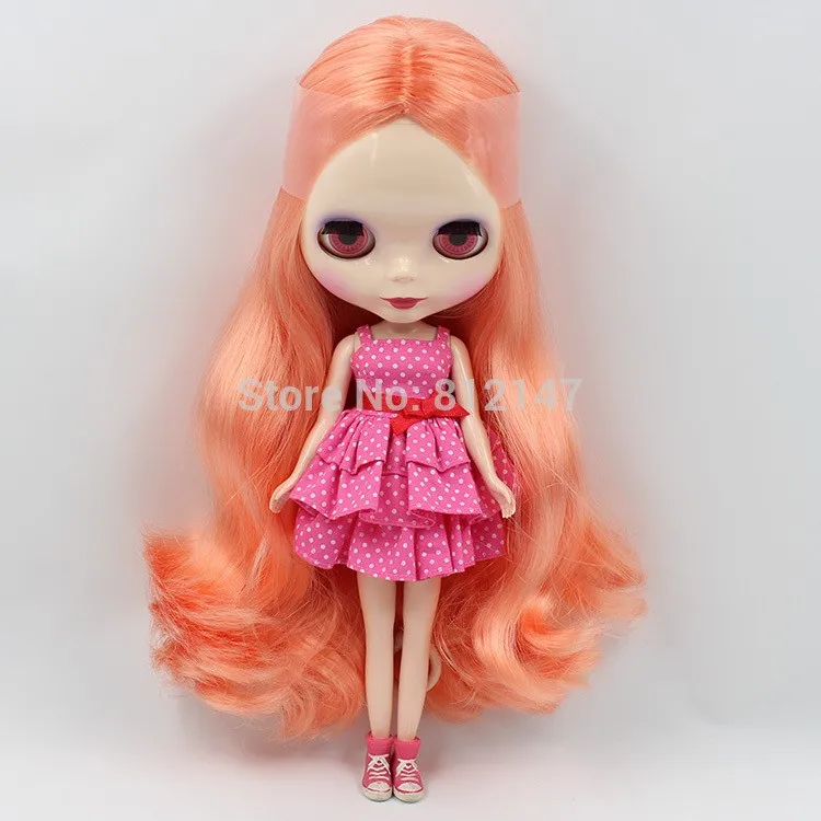 Обнаженная фигурка куклы blyth(оранжевые красные волосы