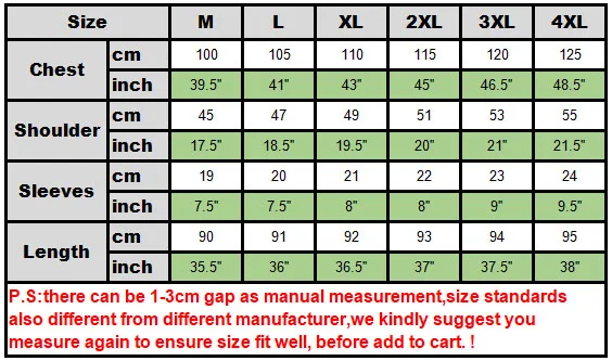 size chart hoodie