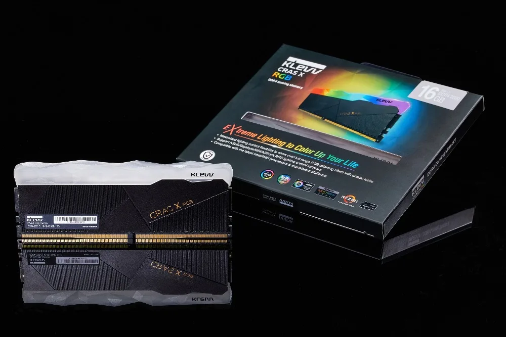 Klevv CRAS-X 16 Гб 2X8 ГБ двухканальная DDR4 RGB 3200 МГц Память DIMM для рабочего стола Внутренняя память поддержка материнской платы ddr4 3200 МГц