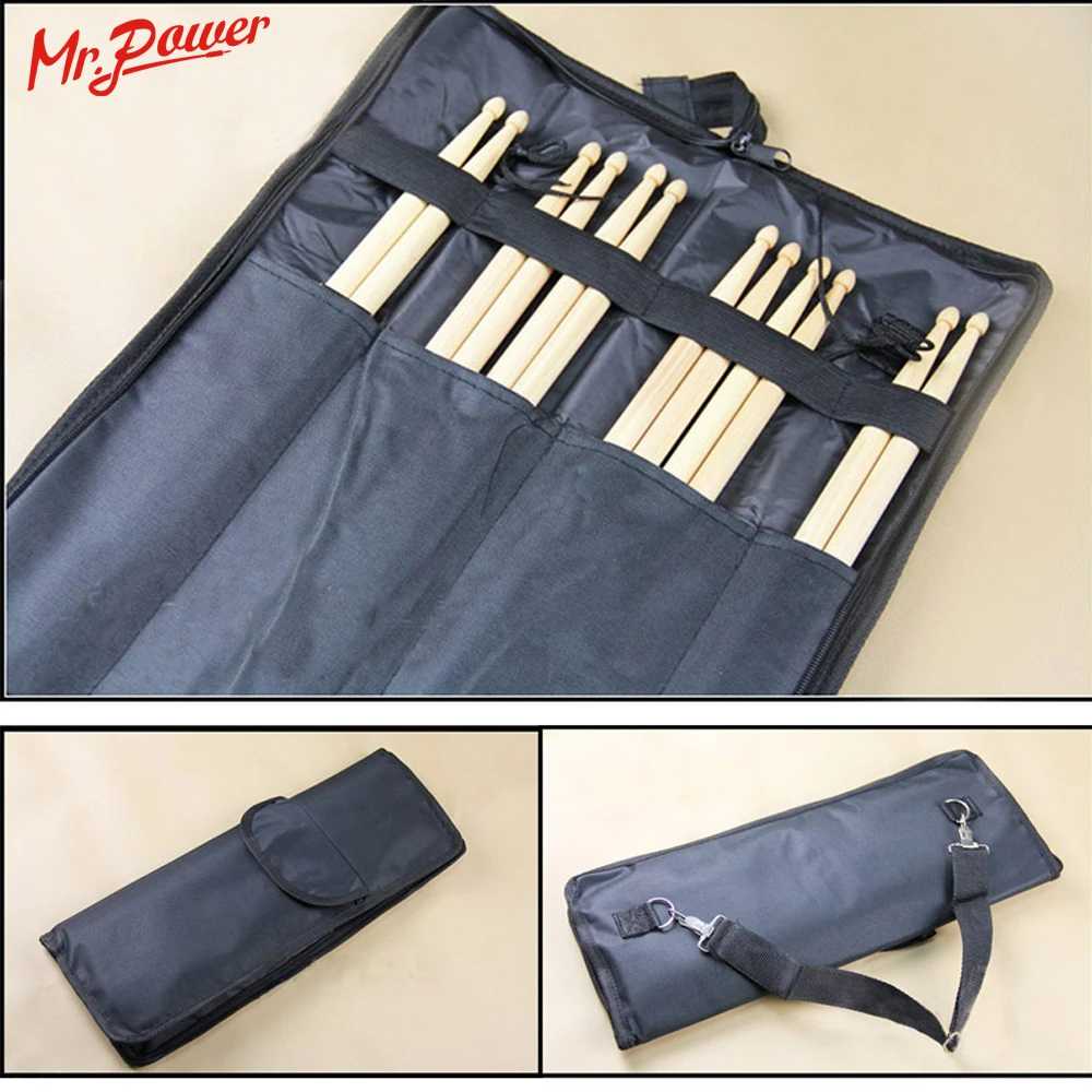 Drumsticks Bag Cloth Drum Sticks Mallet Holder Single Soft Sponge
