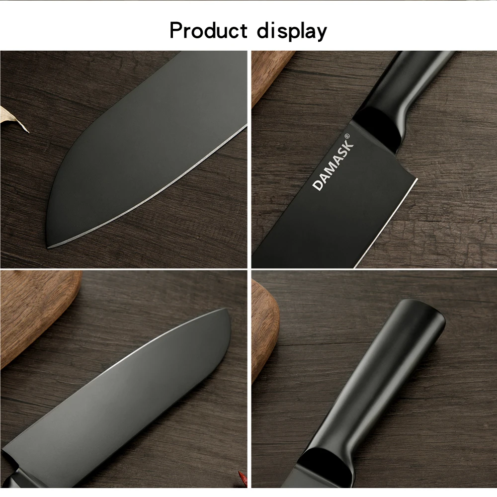 Дамасский набор кухонных ножей из нержавеющей стали Santoku шеф-повара, нож для мяса, острый нож для мяса Nakiri и измельчения, резак для приготовления пищи