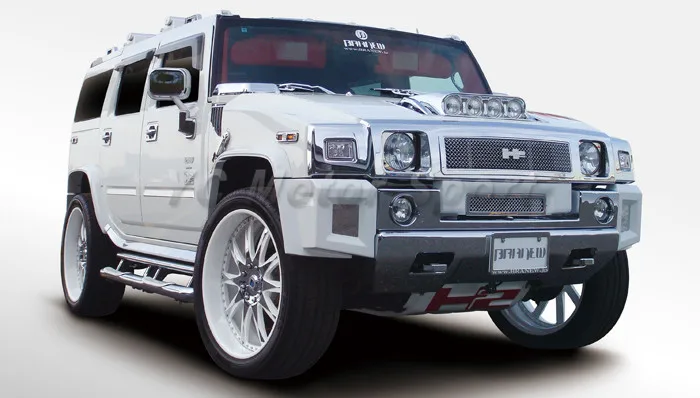 2003-2009 Hummer H2 Branew Style Front Corner Spoiler FRP (5)
