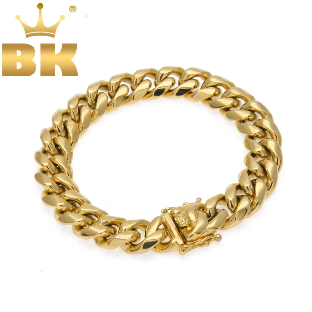

Mens Curb Cuban Link Bracelet Box Clasp Stainless Steel Bangles 8/10/14mm Fashion Hiphop Jewelry Drop Shipping Wholesale