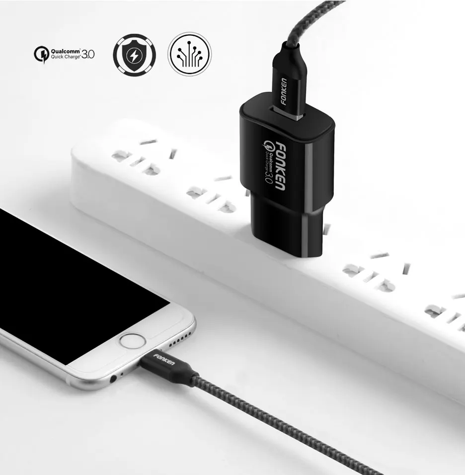 Fonken USB Зарядное устройство Quick Charge 3.0 fast Зарядное устройство qc3.0 qc2.0 18 Вт стены USB адаптер для Запасные Аккумуляторы для телефонов Портативный мобильного телефона зарядное устройство