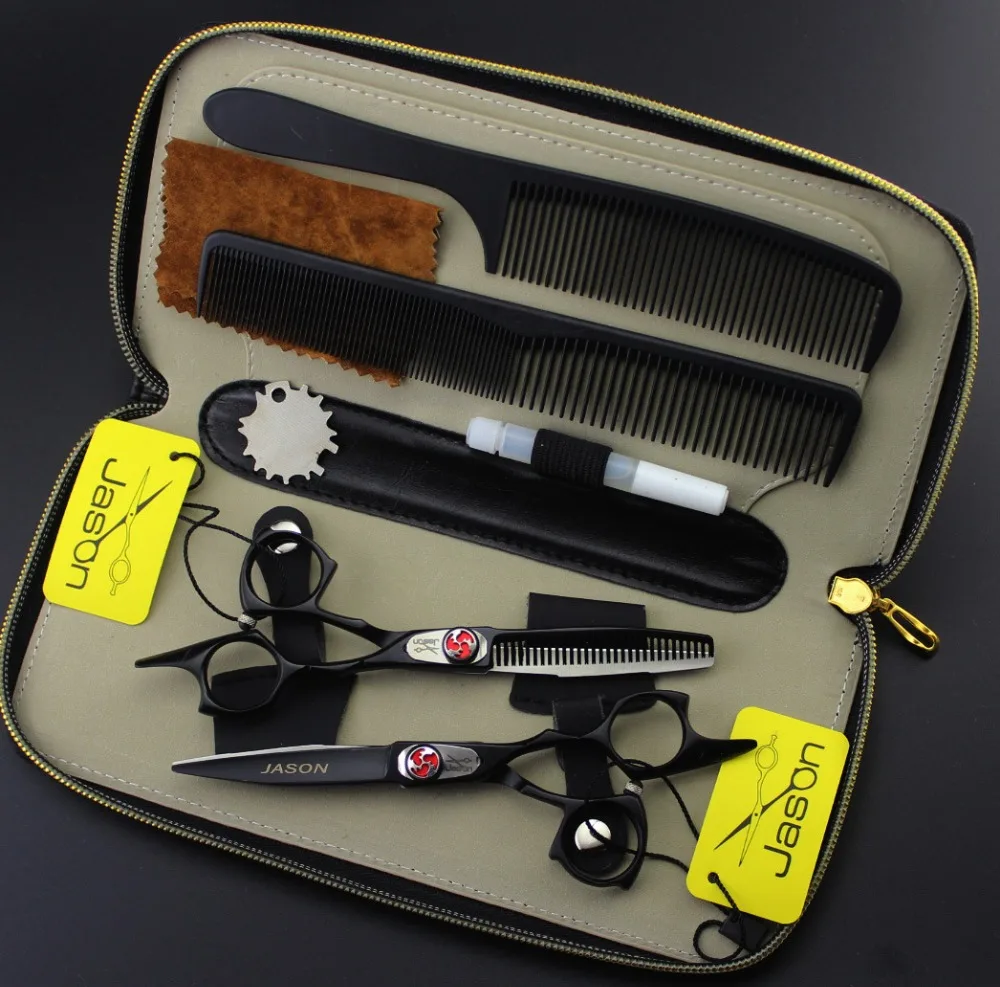 

Jason 5.5 inch Professional Hairdressing Scissors set,JP440C Straight & Thinning scissors set tijeras peluquero hair makas