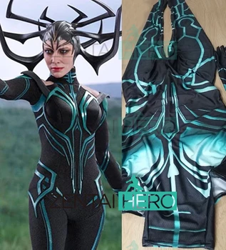 

3D Printed Hela of Thor: Ragnarok Cosplay Costumes Spandex Thor Ragnarok Goddess Of Death Hela Superhero Zentai Bodysuit