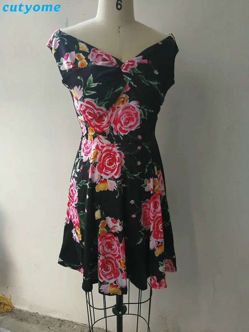 Summer Family Matching Outfits Mother and Daughter Dresses Floral Shoulder Off Dress Kids Mom Daughter Dress Matching Clothes (43)