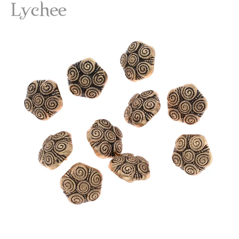 Lychee Life 10 шт. 15 мм/18 мм пятиугольные швейные пуговицы винтажные декоративные