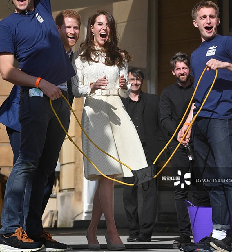 Kate Middleton/платье принцессы; новые элегантные кружевные платья в стиле пэчворк с длинными рукавами