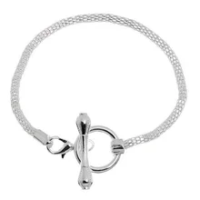 4 шт браслет Змеиный браслет тумблер и застежка омаров серебро