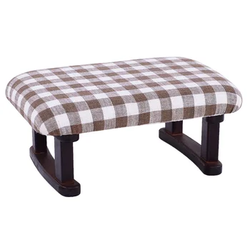 

Home fashion creative sofa shoes stool modern minimalist solid wood square stool fabric living room stool