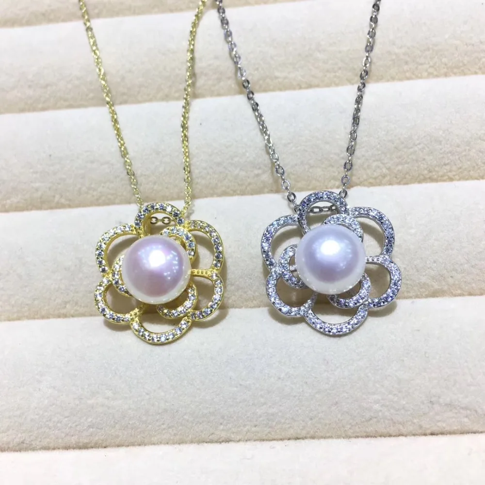 

Fashion Pearl Pendant Component and Findings, Necklace Pendant Settings Mountings Parts, Nice Gift for Women 2 Color