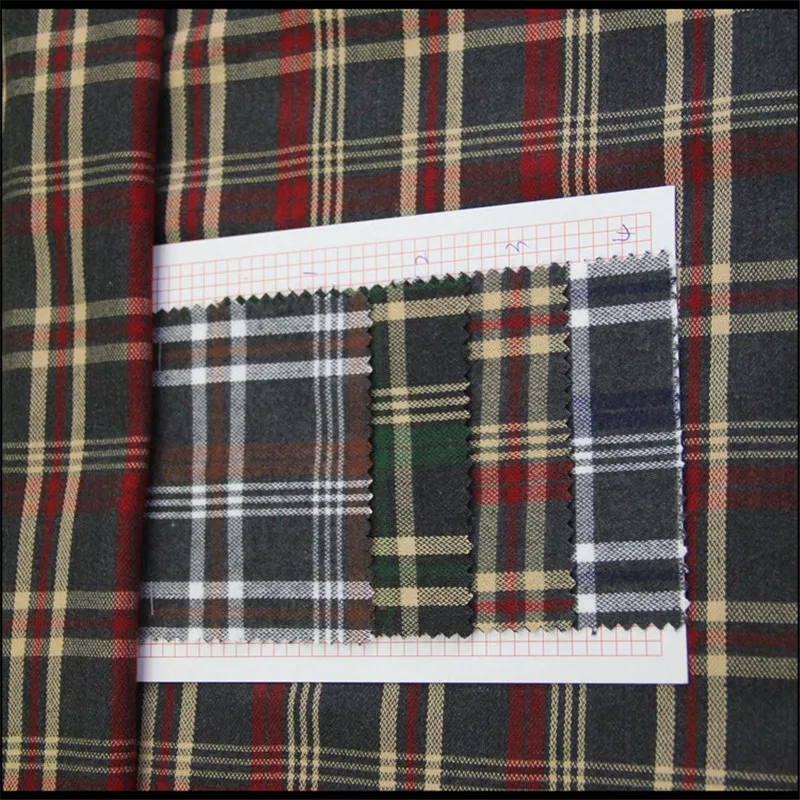 

Black and white checked fabric pure cotton yarn-dyed fabric for clothing autumn British style