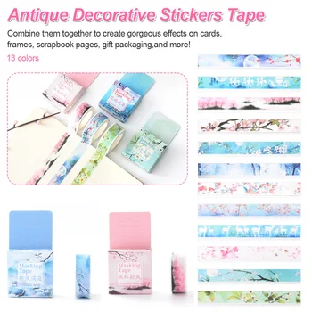 

DIY Can Tear Hand Account Diary Decoration Paste Album Decorative Stickers Boxed Tape Creative Antique Tape