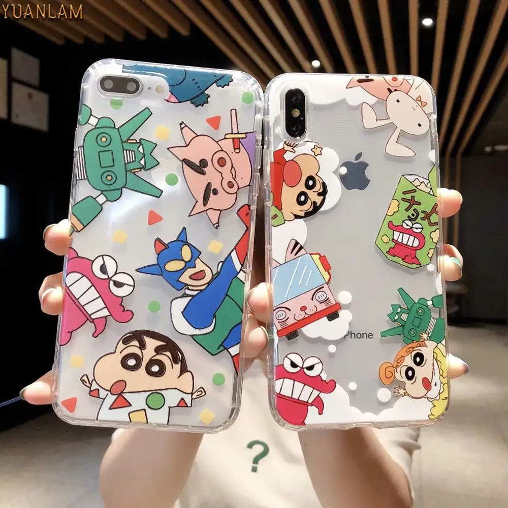 

Crayon Shinchan Case for iPhone 6 6S 7 8 Plus Case Silicone Cute funny frog Soft tpu Back Cover for iPhone X XS MAX XR Cases