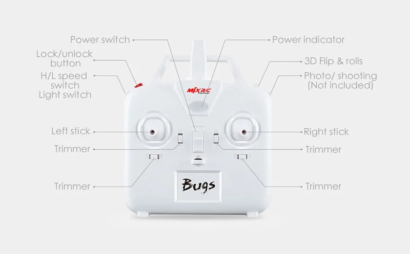 MJX Bugs3 B3 дрона с дистанционным управлением 2,4G 6-осевой Квадрокоптер с дистанционным управлением бесколлекторный р/у вертолет может добавить eken H9R 4K экшн Камера вертолет игрушки