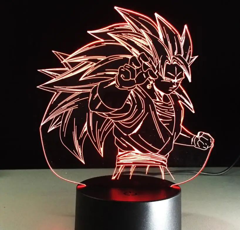 Кленовый лист 3D визуальная иллюзия Лампа Прозрачный Акриловый Ночной светильник светодиодный светильник 7 цветов меняющийся сенсорный Настольный светильник детская лава лампа - Испускаемый цвет: Dragon Ball2