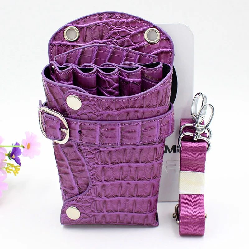 

Crocodile Professional Hair Scissors Bag for Hairdresser cotillon Hairdressing Tool Accessories Waist Shoulder Barber Bag