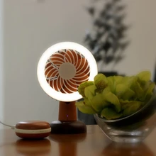 Перезаряжаемый модный мини портативный детский вентилятор Многофункциональный походный фонарь 2 в 1 открытый USB светодиодный вентилятор