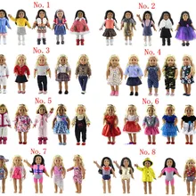5 компл. 18 дюймов Одежда для кукол наряд ручной работы платье для 18 дюймов Кукла американская кукла принцесса платье много стилей на выбор