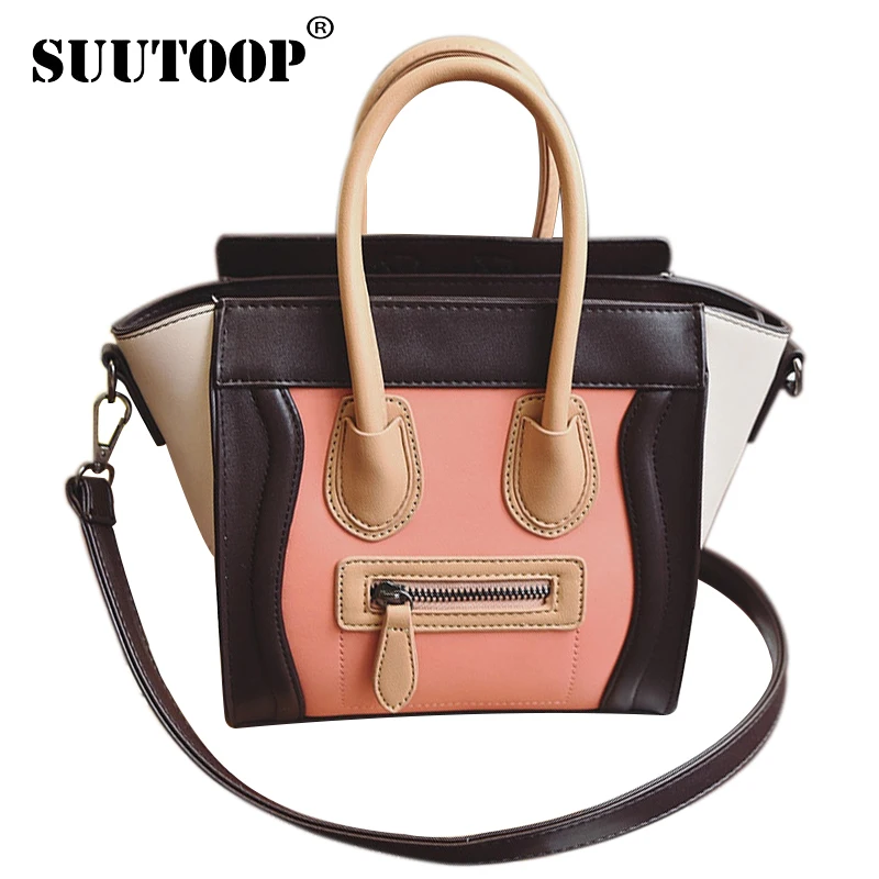 

Bolsos Mujer 2018 Female Smile Tote Bags Luxury Brand PU Leather Women Handbag Shoulder Bag Famous Designer Crossbody Bags Sac