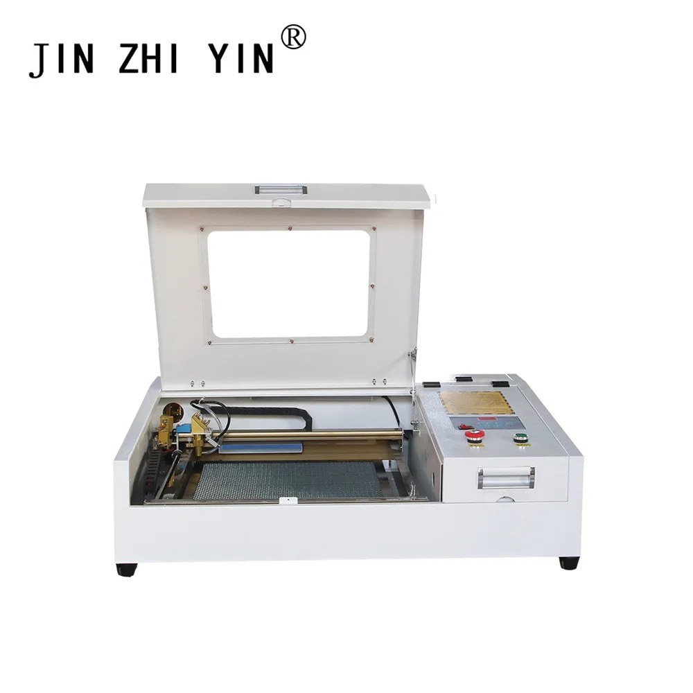 

High Quality 50W Laser Cutting Machine 4040 220V/110V with X Axis Linear Gudies Y Axis Double Sliding Rail Work Size 40*40cm