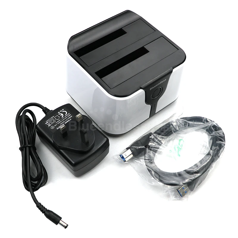 Док станция для жесткого диска dual bay hdd с функцией клонирования корпус sata 2 hd 3 5