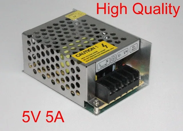 

1pcs High Quality 5V 5A DC 25W Universal Regulated Switching Power Supply 5V LED Driver