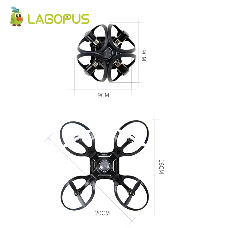 Складной мини-Дрон lagopus с датчиком жестов 9 см светодиодный Дрон с высокой фиксацией Дрон вертолет Квадрокоптер Дрон