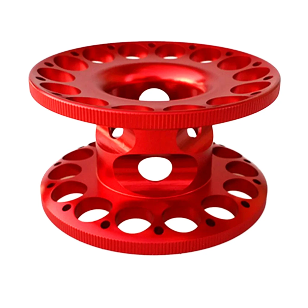 2pcs Aluminum Alloy Compact Finger Spool Guide Line Reel Scuba Diving Dive Gear Accessories, Red+Blue Finger Spool