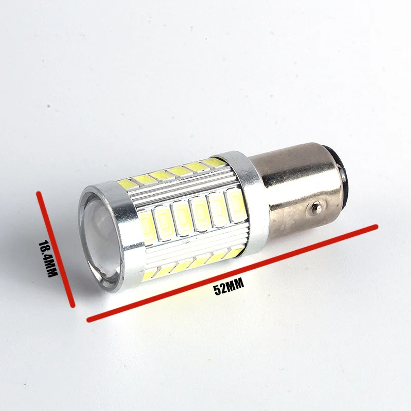 2X 1157 BAY15D стробоскопическая вспышка Blink 33 SMD 5630 LEVOU Silicone P21/5 Вт светоотражатель 12