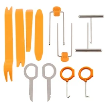 12pcs Vehicle Dash Trim Removal Tool Kit for Car Door Panel Audio Dismantle Install Pry Kit Refit Set Repairing Car Tools
