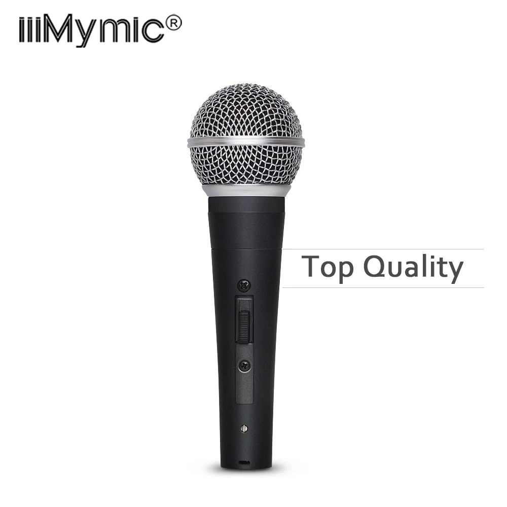 

Top Quality and Heavy Body SM58S Real Transformer Live Vocals Karaoke Wired Microphone SM58SK Podcast Mic with On/Off Switch