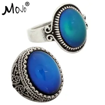 

2PCS Vintage Ring Set of Rings on Fingers Mood Ring That Changes Color Wedding Rings of Strength for Women Men Jewelry RS009-029