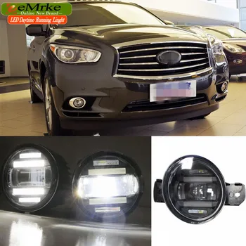 

eeMrke Xenon White High Power 2in1 LED DRL Projector Fog Lamp With Lens For Infiniti JX 35 2012 2013 QX60 2013 - up