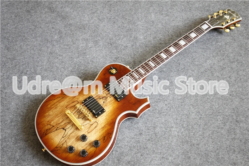 

Wholesale Nature Wood Grain Glossy Finish Suneye LP Custom Style Electric Guitar With Gold Hardware Free Shipping