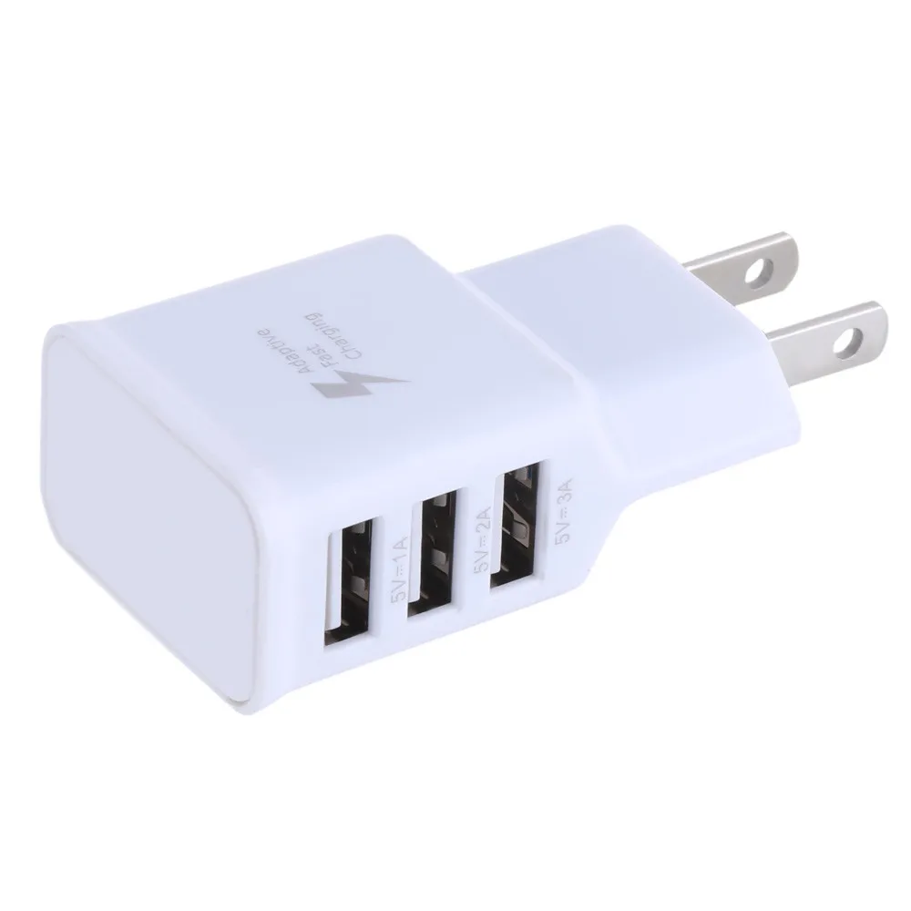5V 2A 3 выхода порт USB зарядное устройство стены AC Быстрая зарядка для мобильных