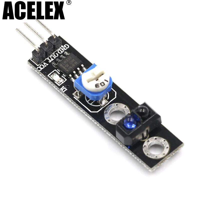 

TCRT5000 Infrared Reflection Sensor Line Track Module Digital Switch Output LM393 Comparator 3.3V With Potentiometer Adjustable
