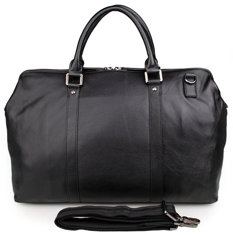 J.M.D уникальная винтажная кожаная сумка-тоут, сумка для багажа, сумка для путешествий 7322A - Цвет: Black