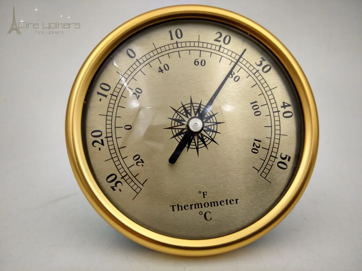

New 72mm Thermometer Round Circular Temperature Thermograph wall mounting type golden/silver adjustable outdoor and indoor