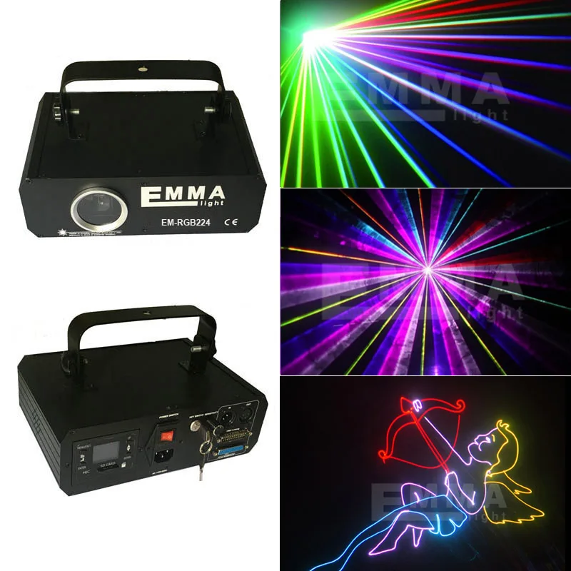 

800mW DMX RGB Laser Stage Lighting Flash Scanner RGB224 DJ Dance Xmas