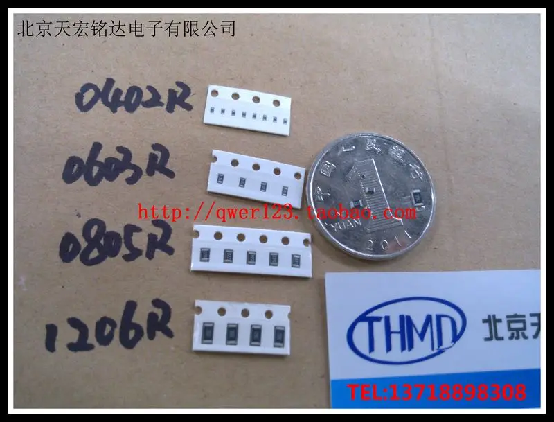 Component package 1005 0402 smd resistor 2.21r 2r21 f accuracy 1smd