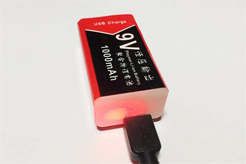 

1PCS 9V Battery 1000mAh micro USB Rechargeable Lipo Battery 9V Battery