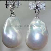 Shitou 00173 1 Огромный 15-16 мм Барокко Пресной Воды жемчужной Сережкой