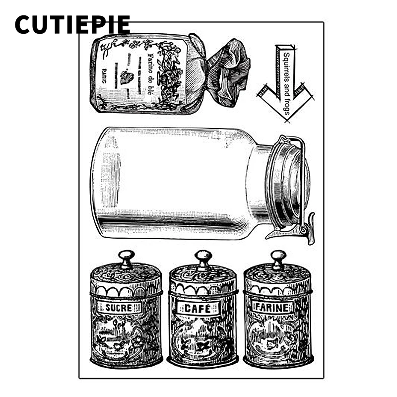 

Bottles Squirrels Frogs Transparent Clear Silicone Stamps French Style Seal for DIY Scrapbooking/Card Making/Diary Book Stencils